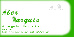 alex marquis business card